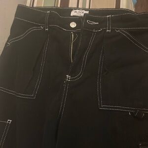 Baggy Straight Leg Black Jeans
